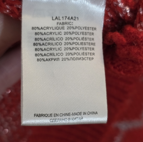 Anthropologie Red Hearts Turtleneck Sweater - Picture 10 of 16